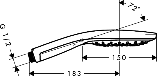Душевая лейка Hansgrohe Raindance Select S 150 Air 3jet 28587400