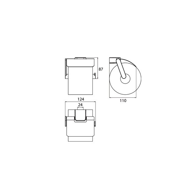 Бумагодержатель Emco Trend с крышкой  0200 001 02