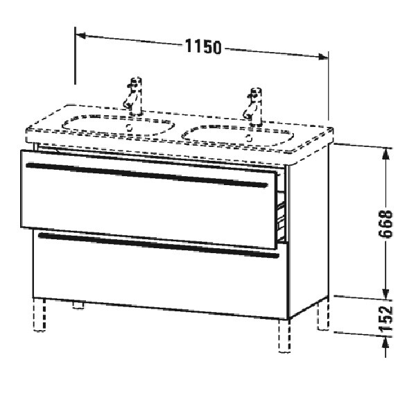 Тумба под раковину Duravit X-Large  цвет-белый глянцевый XL651802222 hog2