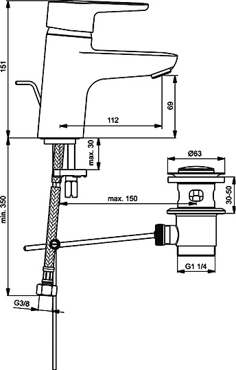 Смеситель Ideal Standard Connect Blue B9914AA для раковины