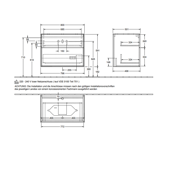 Тумба под раковину Villeroy&Boch Finion  цвет-Sun G22100HE hog2