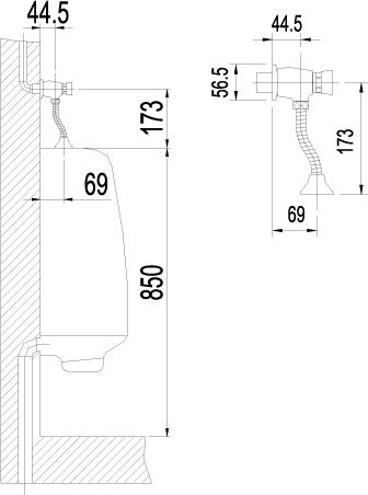 Смывное устройство Lemark Project LM4612C для писсуара