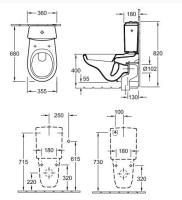 Сливной бачок Villeroy&Boch O'Novo  материал-керамика, цвет-альпийский белый (белый Alpin) 77961101