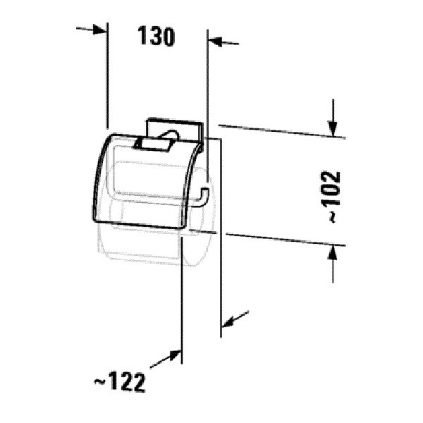 Бумагодержатель Duravit Karree держатель для туалетной бумаги  009955 10 00