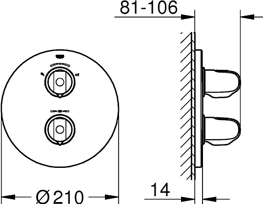 Термостат Grohe Grohtherm 1000 New 19986000 для ванны с душем