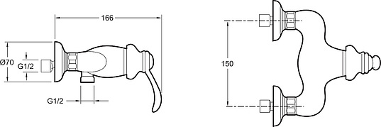 Смеситель Jacob Delafon Fairfax E71095-CP для душа