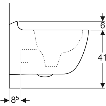Унитаз подвесной безободковый Geberit Citterio, Rimfree  500.510.01.1
