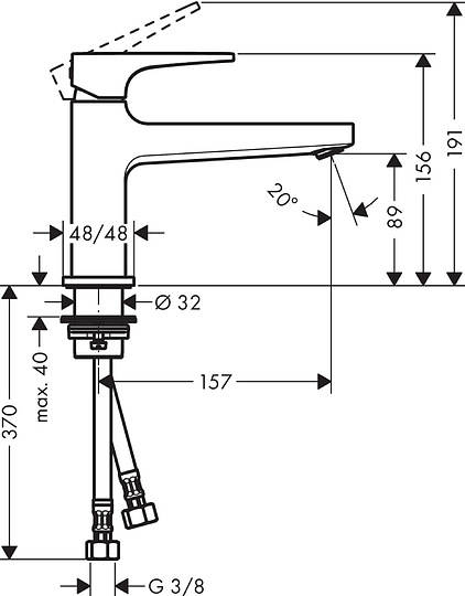 Смеситель Hansgrohe Metropol 74502000 для раковины