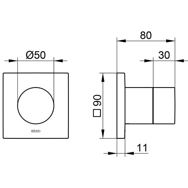 Запорный вентиль Keuco 59541010002