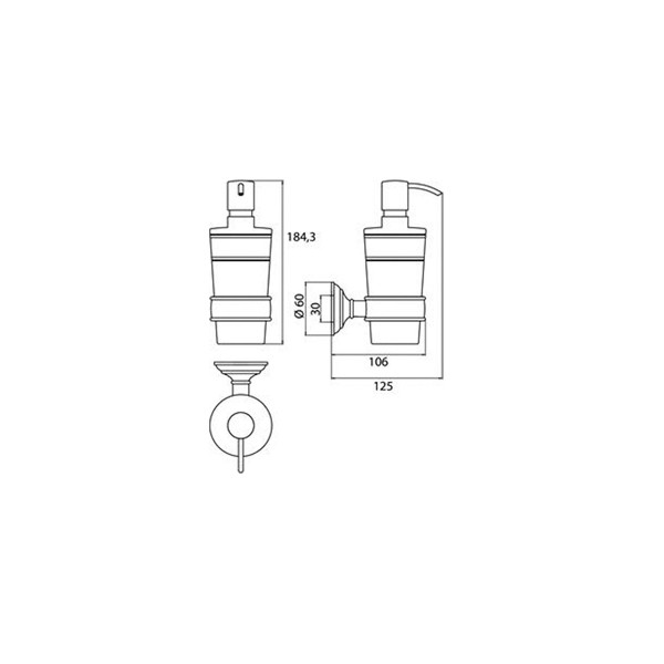 Дозатор для жидкого мыла Emco Classic одинарный  0421 207 02