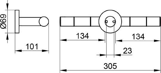 Держатель туалетной бумаги Keuco Universal 16062 двойной