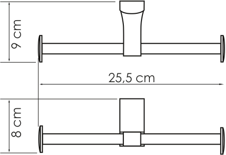 Держатель туалетной бумаги Wasserkraft Leine K-5096D двойной