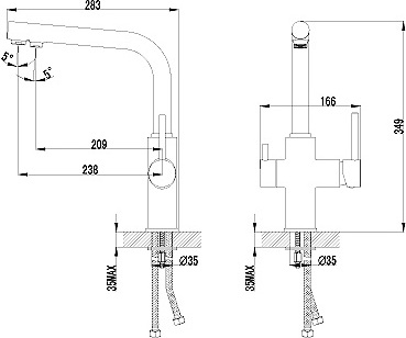 Смеситель Lemark Comfort LM3060C для кухонной мойки