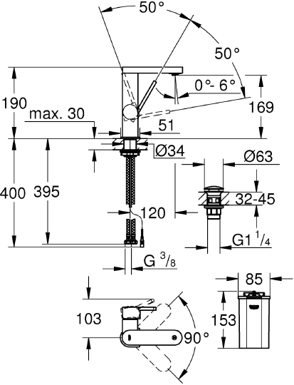 Смеситель Grohe Plus Digital 23958003 для раковины