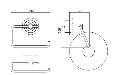 Бумагодержатель Emco Polo без крышки  0700 001 02