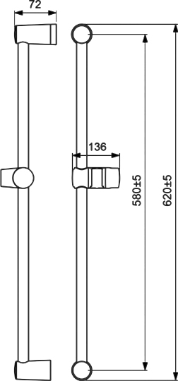 Душевая штанга Vidima ВидимаФреш S BA196AA