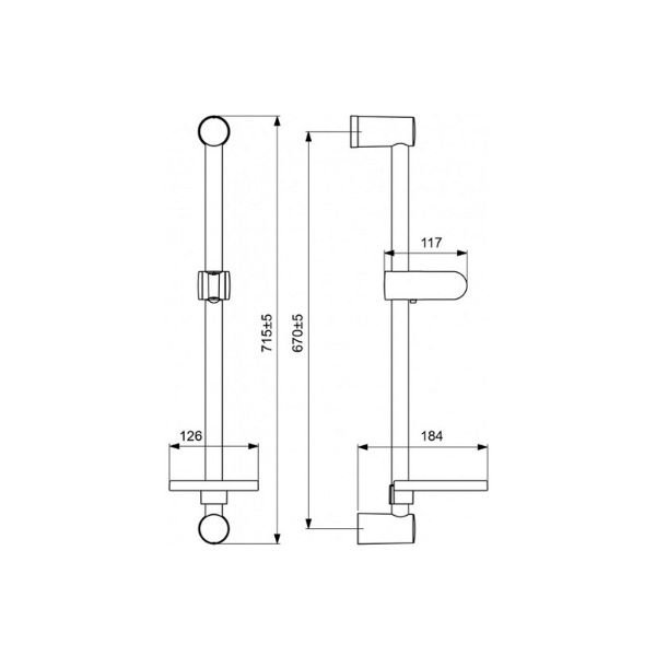 Душевая штанга Vidima ВидимаФреш L BA219AA