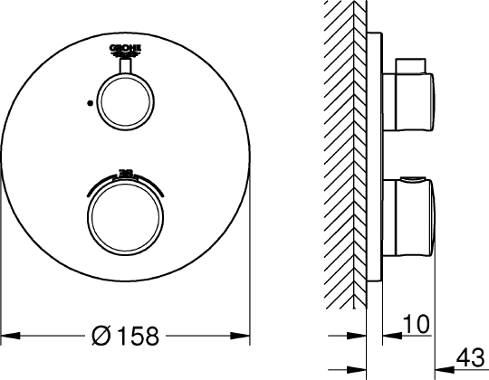 Термостат Grohe Grohtherm 24075000 для душа Термостат Grohe Grohtherm 24075000 для душа
