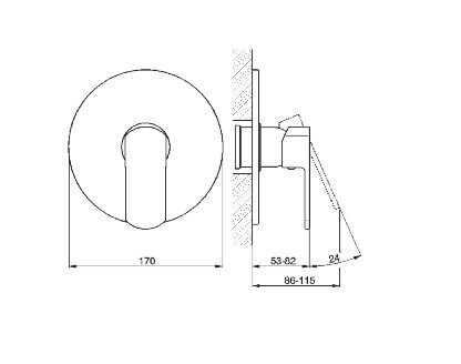 Смеситель для душа Cisal Roadster  RR 00300 0 21 hog