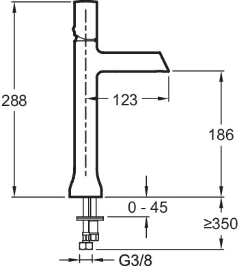 Высокий смеситель для раковины Jacob Delafon Toobi E8960-CP