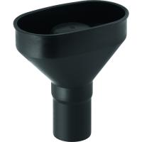 Воронка овальная Geberit, со встроенным сифоном: d=56мм, Черный 352.354.16.1