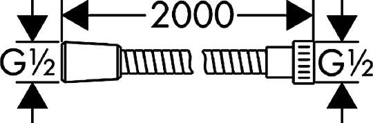 Душевой шланг Hansgrohe Metaflex 2м 28264000