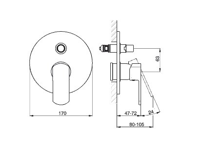 Смеситель для душа Cisal Roadster  RR 00210 0 21 hog