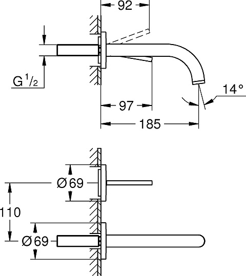 Смеситель Grohe Atrio New Joy 19287DC3 для раковины