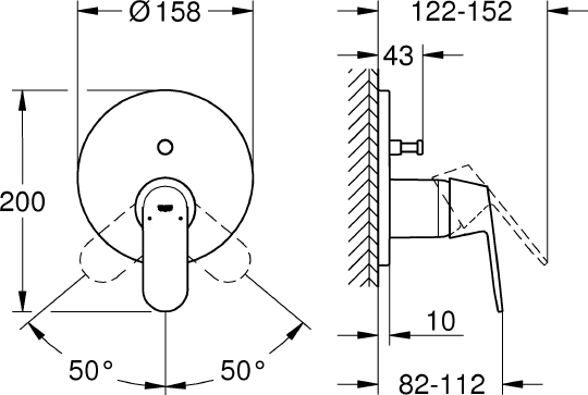 Смеситель Grohe Cosmopolitan 24045000 для ванны с душем