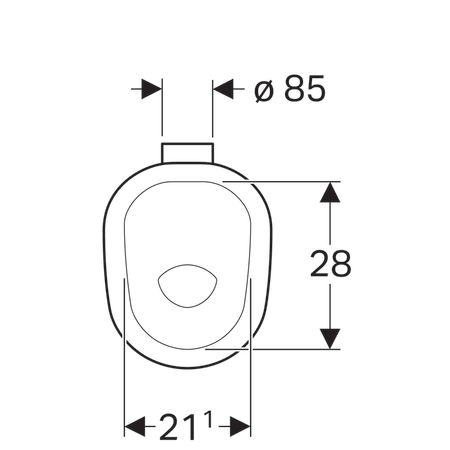 Унитаз напольный для детей Geberit Bambini, 6л, вертикальный выпуск 211650000