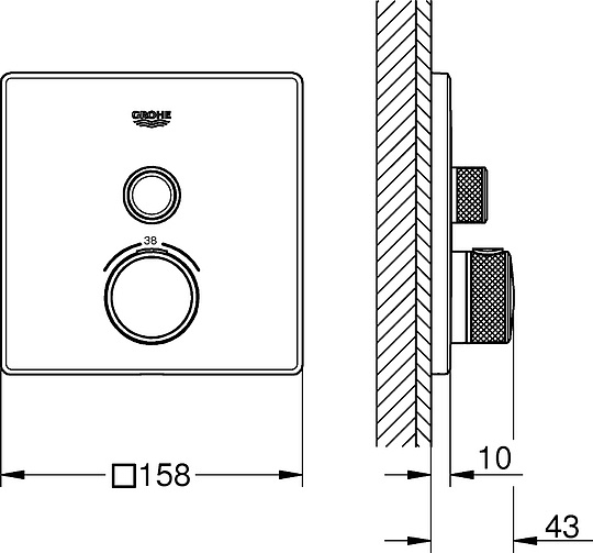 Термостат Grohe Grohtherm SmartControl 29123000 для душа