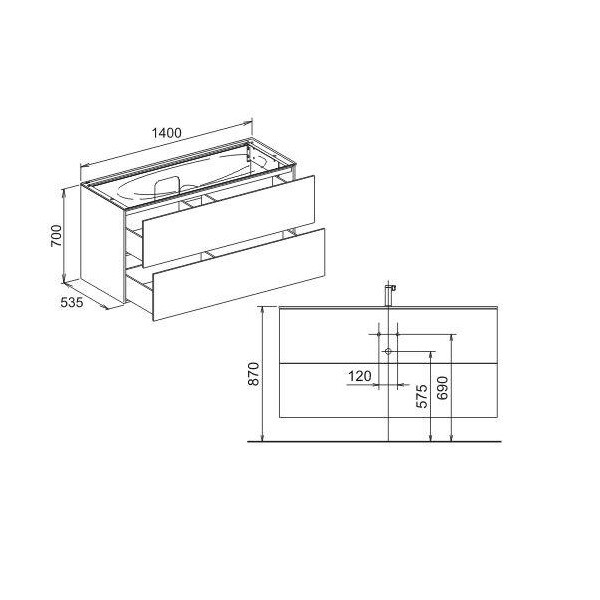 Тумба под раковину Keuco Edition 11  цвет-белый 31362270000 hog2