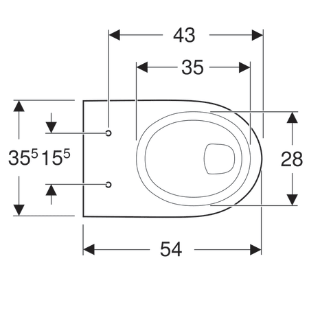 Унитаз подвесной Geberit Renova 203140000