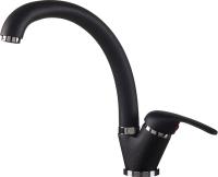 Смеситель Rossinka Y35-23 для кухонной мойки, черный