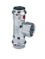 Тройник Prestabo с SC-Contur, из оцинк.стали, с внутренней резьбой, 28x1/2x28 мм,  558918