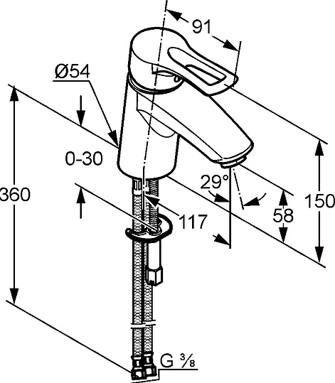 Смеситель Kludi MX 331260562 для раковины