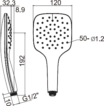 Душевая лейка Ravak Air 1 функция 959.00 хром X07P350