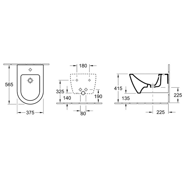 Биде Villeroy&Boch Subway 2.0 цвет-альпийский белый (белый Alpin) 54000001