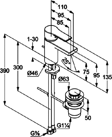 Смеситель Kludi Zenta SL 482770565 для раковины
