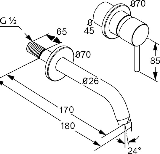 Смеситель Kludi Bozz 382440576 для раковины