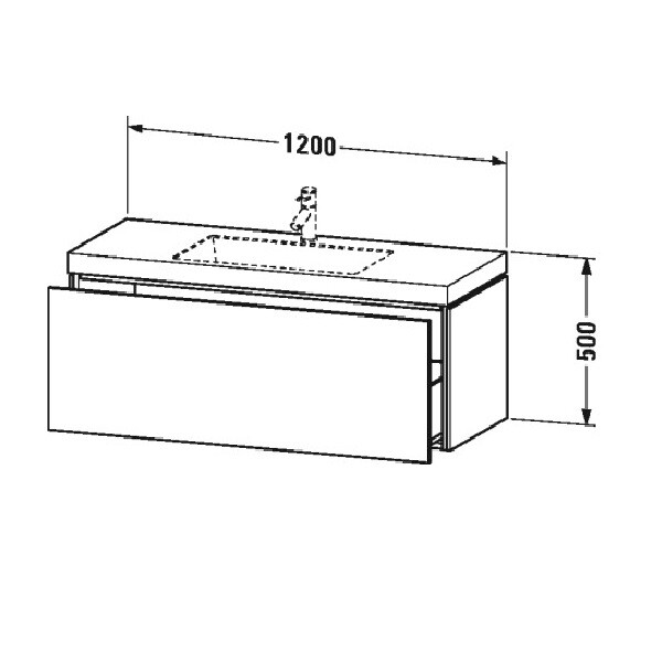 Тумба под раковину Duravit L-Cube  цвет-белый глянцевый LC6919O8585 hog2