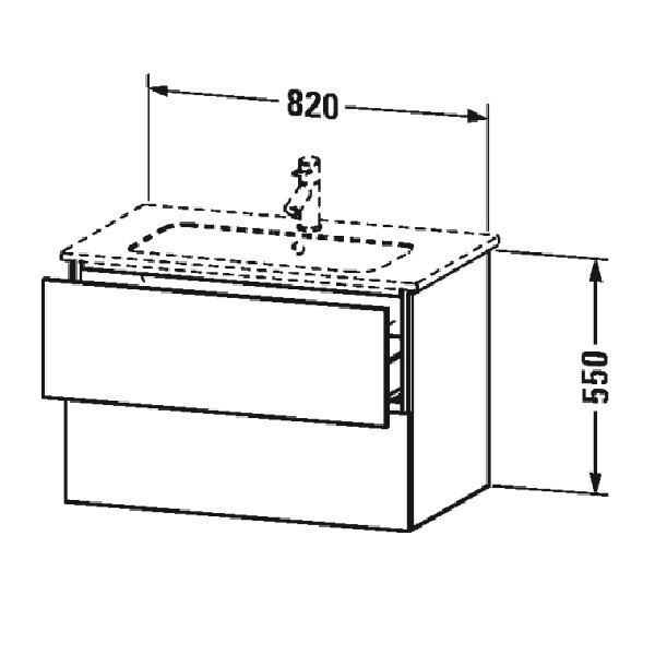 Тумба под раковину Duravit L-Cube  цвет-белый глянцевый LC624102222 hog2