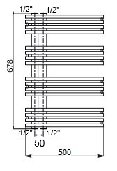 Полотенцесушитель Cordivari Kelly тип-водяной  3551780400107 3551780400107 pol1