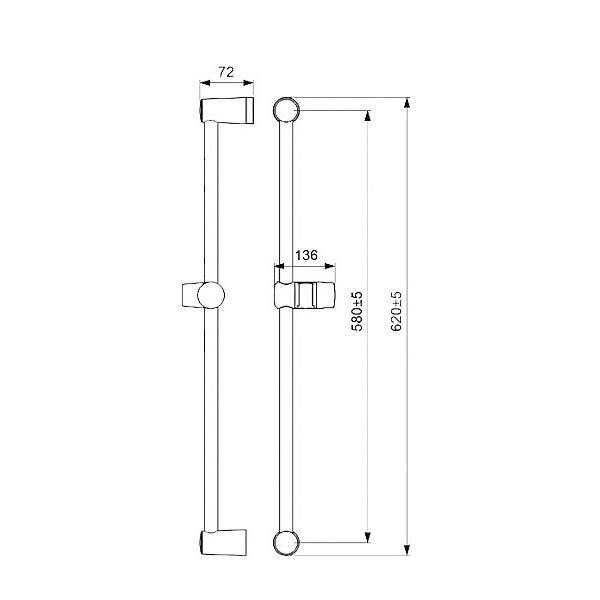 Душевая штанга Vidima ВидимаФреш S BA196AA