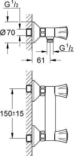Смеситель Grohe Costa 26330001 для душа