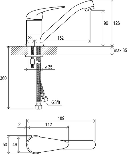 Смеситель Ravak Suzan SN 015.00 для кухонной мойки X070009