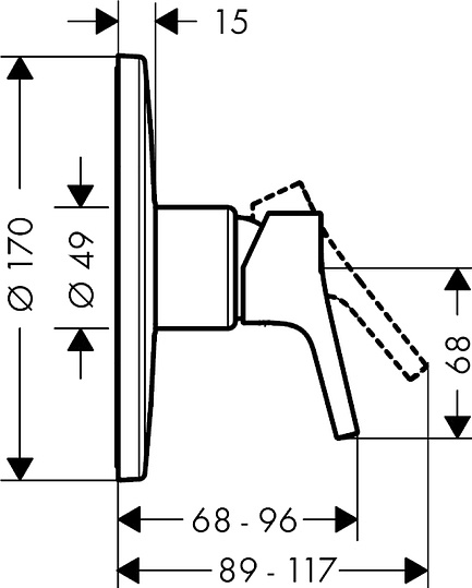 Смеситель Hansgrohe Talis S Highflow 72607000 для душа