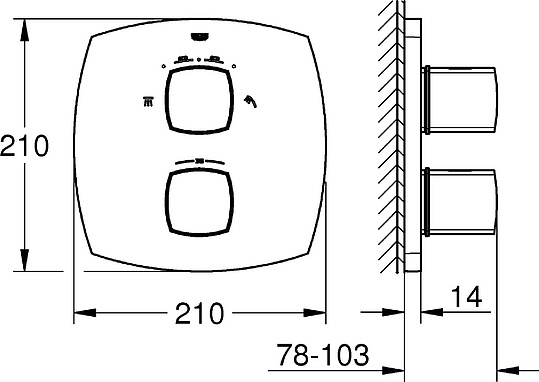 Термостат Grohe Grandera 19948IG0 для душа
