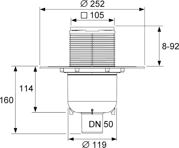 Трап дренажный TECEdrainpoint S 130, с универсальным фланцем Seal System 3601300