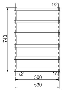 Полотенцесушитель Cordivari Alessandra тип-водяной  3551680400003 3551680400003 pol1